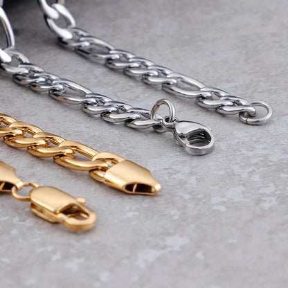 Hip-Hop Retro Geometric Solid Color Titanium Steel Plating Chain 18K Gold Plated Unisex Necklace