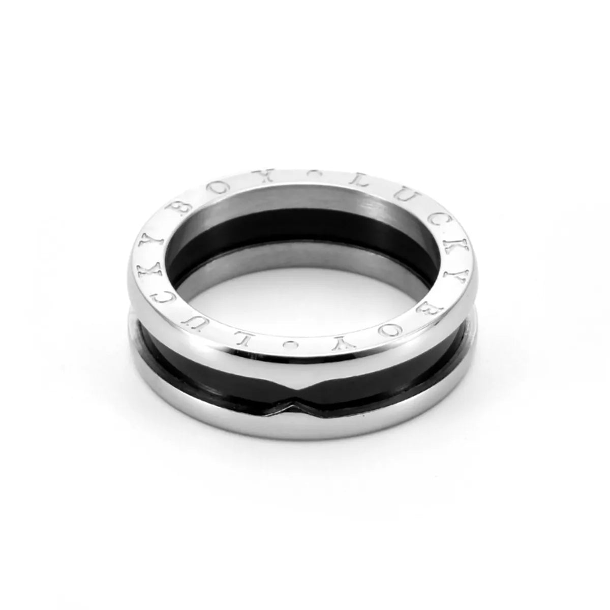 Hip-Hop Retro Geometric 304 Stainless Steel Titanium Steel Polishing Men'S Rings