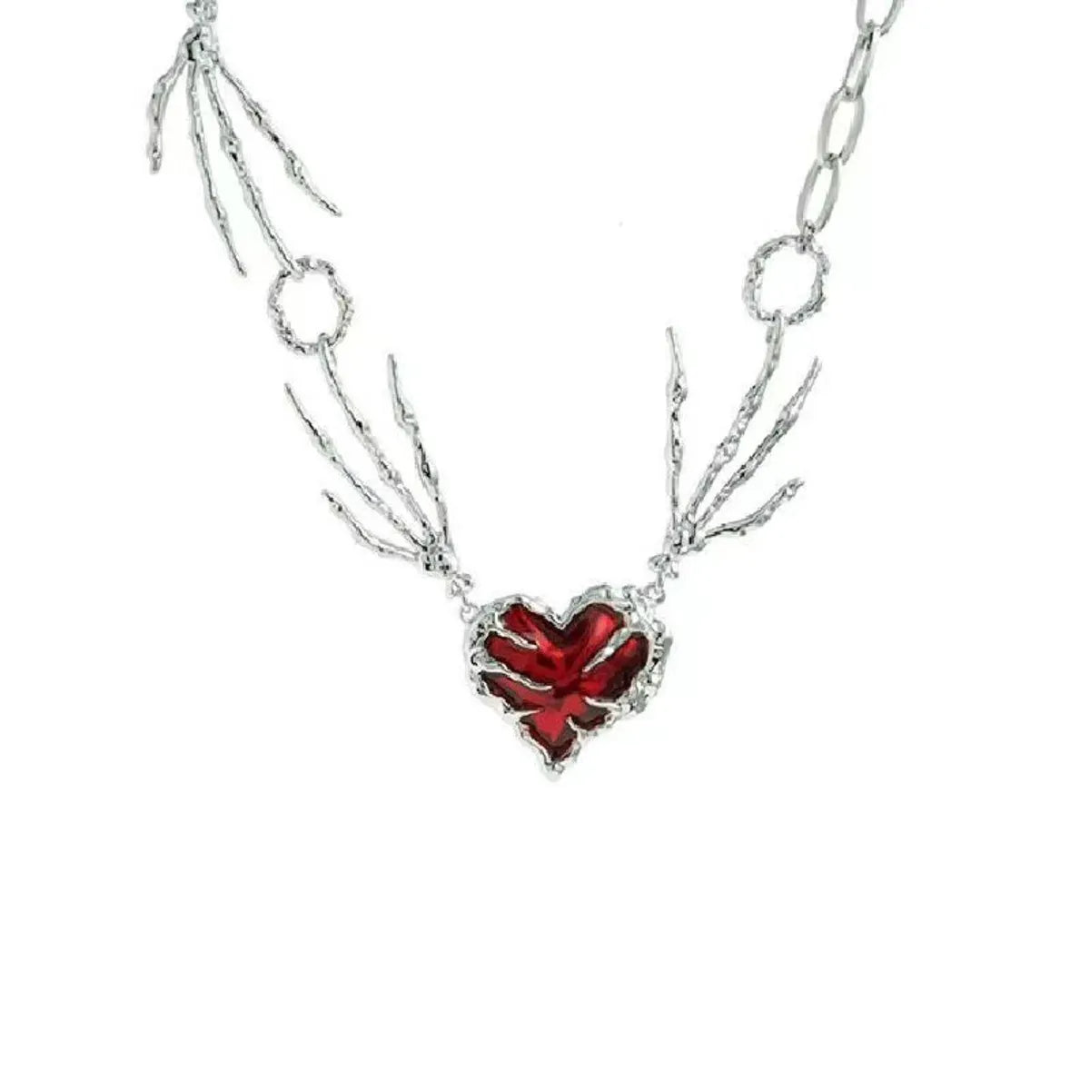 Hip-hop Retro Heart Shape Alloy Wholesale Pendant Necklace