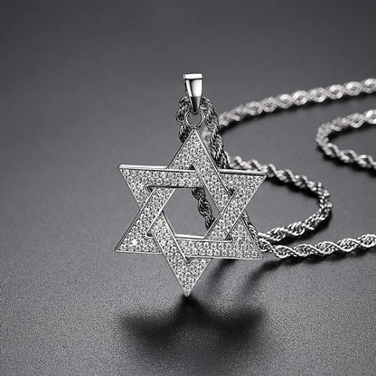 Hip-Hop Retro Hexagram Geometric Alloy Wholesale Pendant Necklace