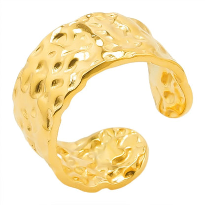 Hip-hop Retro Irregular Solid Color Stainless Steel Polishing Open Rings