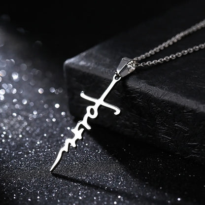 Hip-Hop Retro Letter 201 Stainless Steel Unisex Pendant Necklace