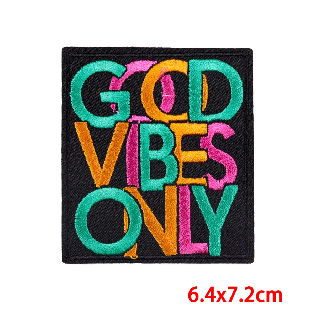 Hip-Hop Retro Letter Color Block Embroidery Thread Cloth Sticker 1 Piece