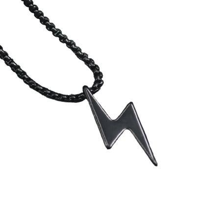 Hip-Hop Retro Lightning Titanium Steel Plating Gold Plated Men'S Pendant Necklace