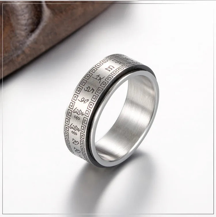 Hip-Hop Retro Plaid 304 Stainless Steel Plating 18K Gold Plated Men'S Rings