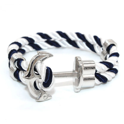 Hip-Hop Retro Punk Anchor Alloy Plating Men'S Bracelets