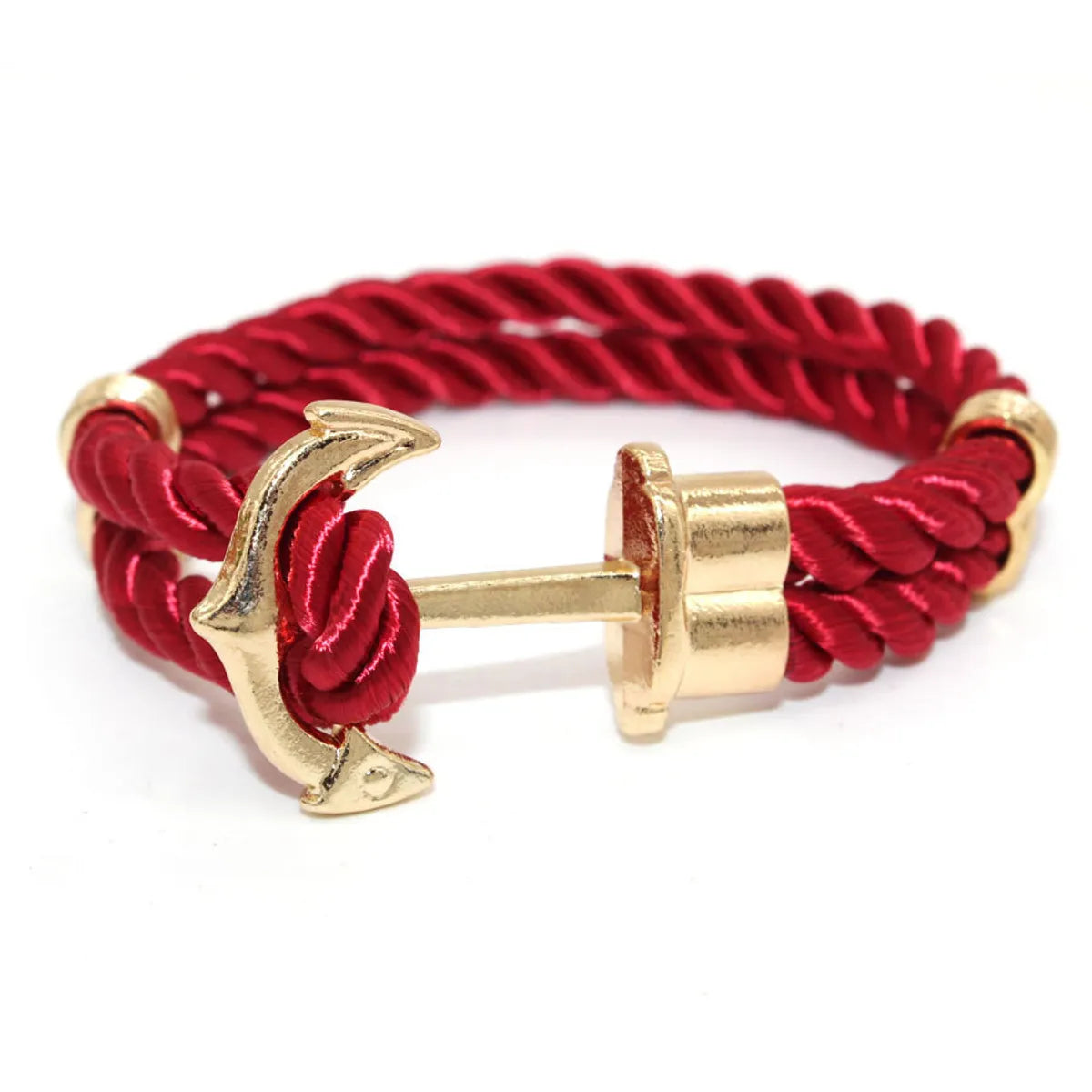 Hip-Hop Retro Punk Anchor Alloy Plating Men'S Bracelets