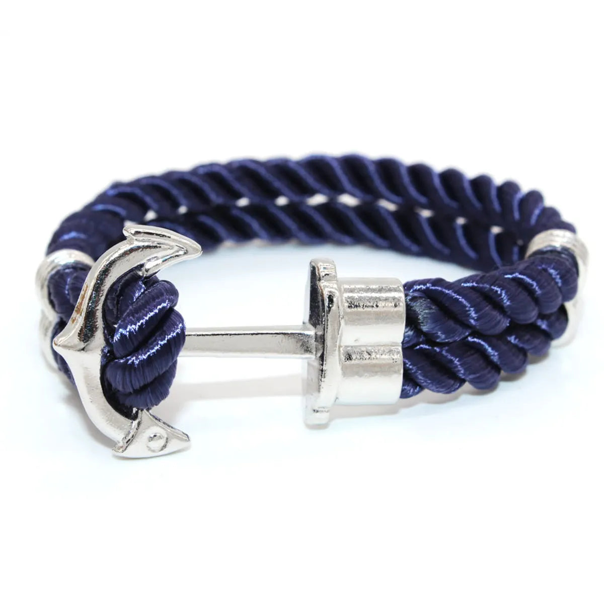 Hip-Hop Retro Punk Anchor Alloy Plating Men'S Bracelets