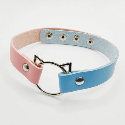 Hip-Hop Retro Punk Animal Pu Leather Women'S Choker