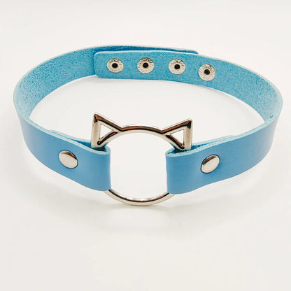 Hip-Hop Retro Punk Animal Pu Leather Women'S Choker