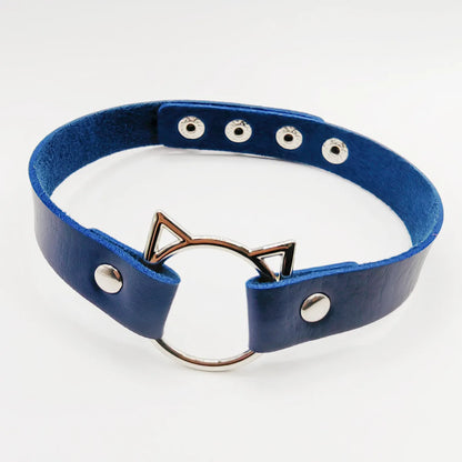 Hip-Hop Retro Punk Animal Pu Leather Women'S Choker