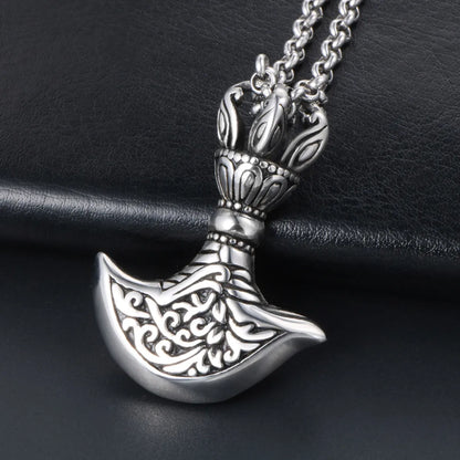 Hip-Hop Retro Punk Axe Monogram 304 Stainless Steel Polishing Men'S Pendant Necklace