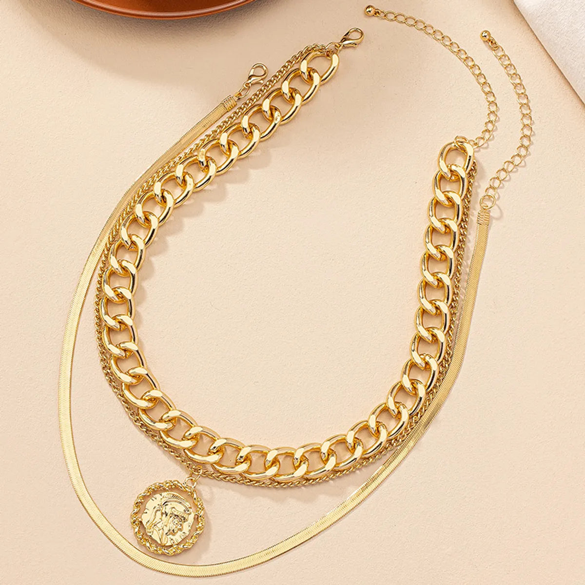 Hip-hop Retro Punk Geometric Alloy Plating Unisex Pendant Necklace