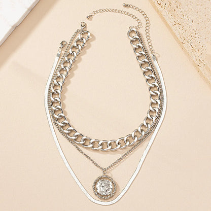 Hip-hop Retro Punk Geometric Alloy Plating Unisex Pendant Necklace