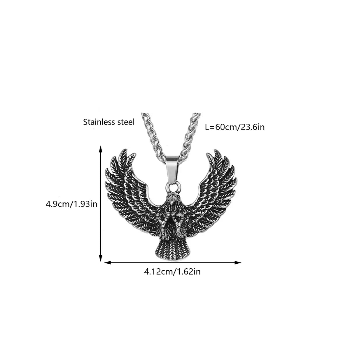 Hip-Hop Retro Punk Tortoise Snake Eagle 304 Stainless Steel Polishing Men'S Pendant Necklace