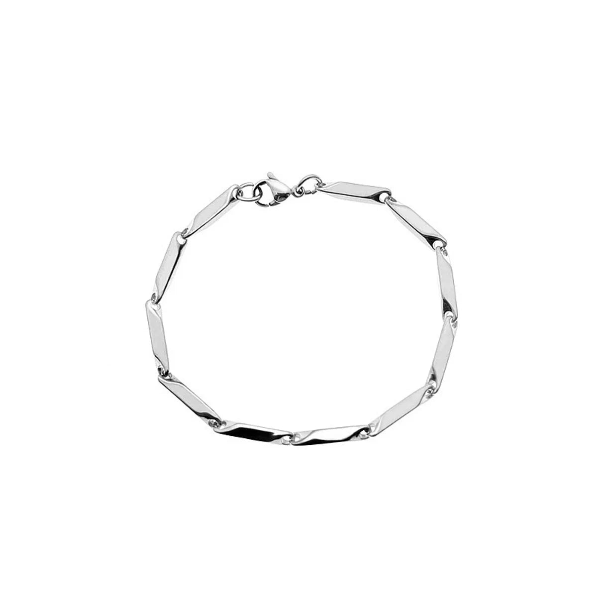 Hip-hop Retro Rhombus Titanium Steel Polishing Bracelets