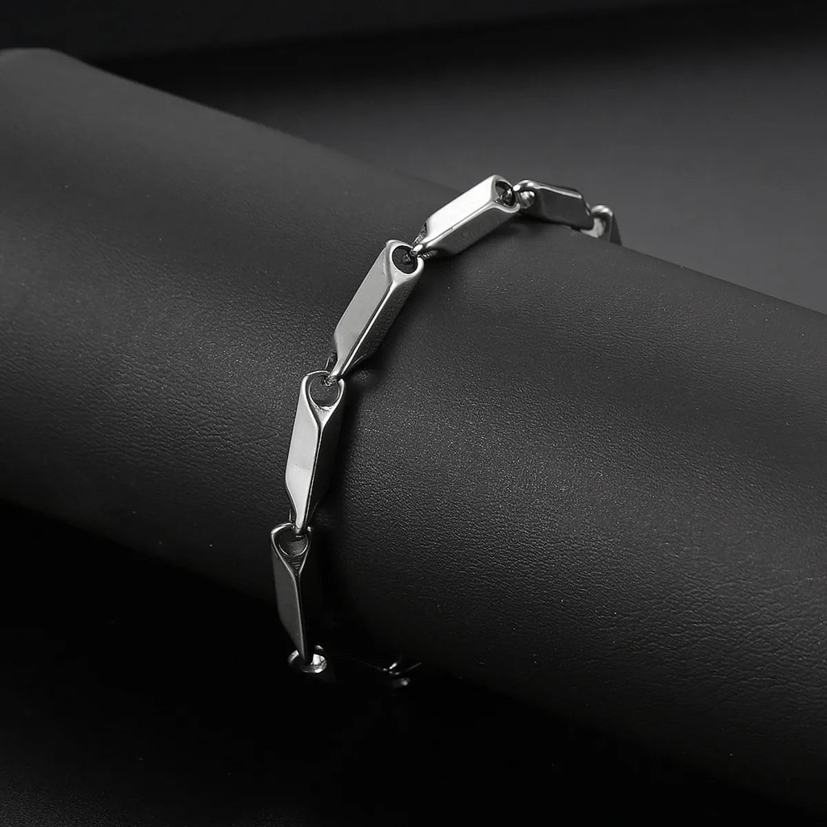 Hip-hop Retro Rhombus Titanium Steel Polishing Bracelets