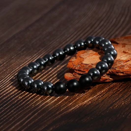 Hip-Hop Retro Round Agate Beaded Men'S Bracelets