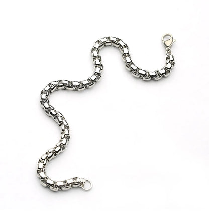 Hip-Hop Retro Solid Color 304 Stainless Steel Chain Women'S Bracelets