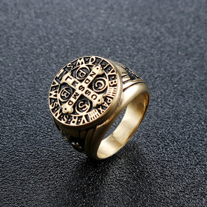 Hip-Hop Retro Solid Color Metal Plating Gold Plated Men'S Rings