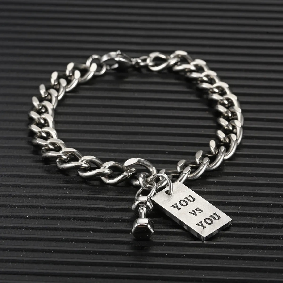 Hip-hop Retro Solid Color Stainless Steel Irregular Bracelets