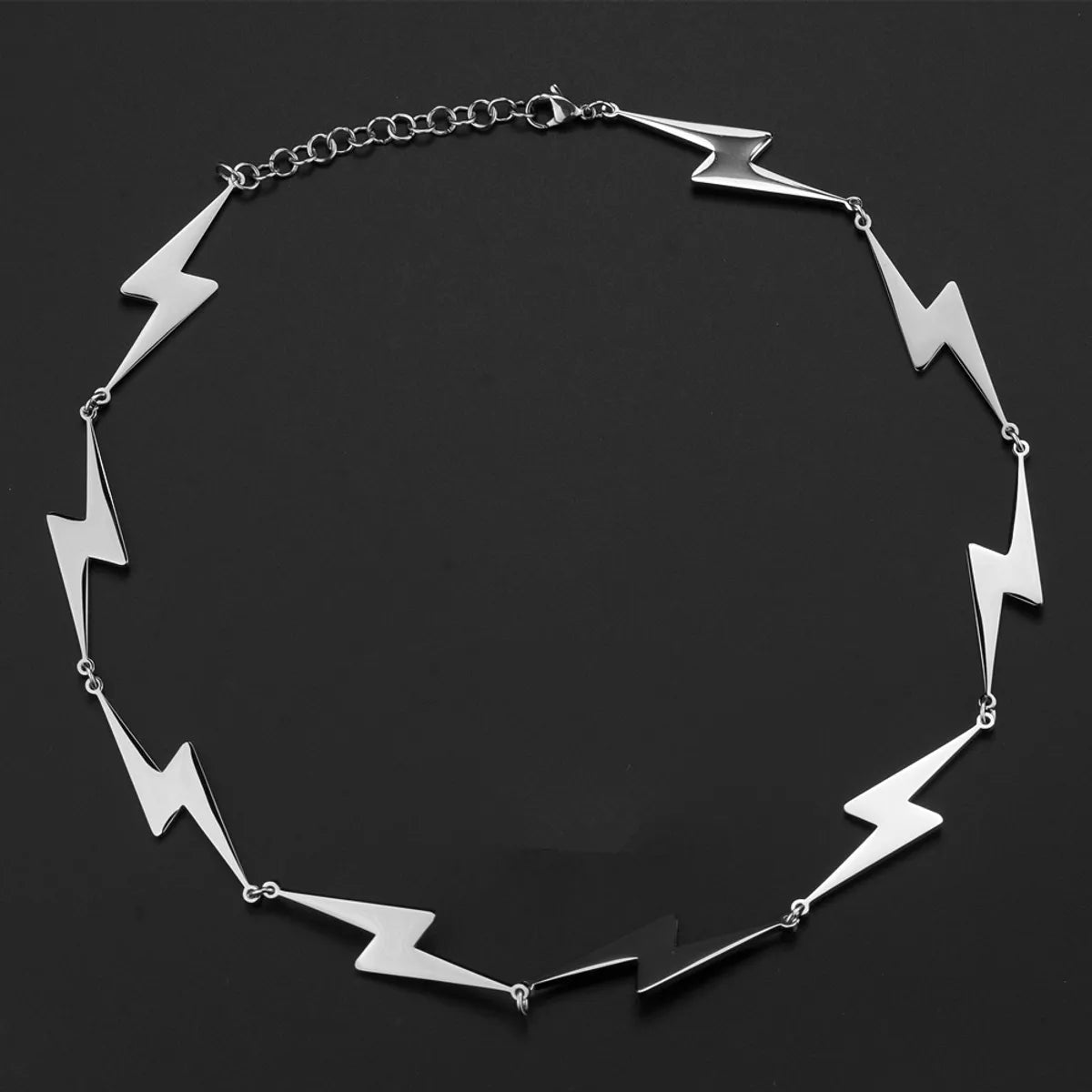 Hip-hop Retro Solid Color Stainless Steel Patchwork Necklace