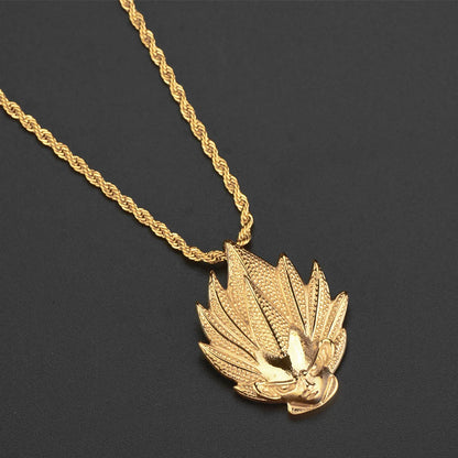 Hip-hop Retro Solid Color Stainless Steel Plating Gold Plated Pendant Necklace