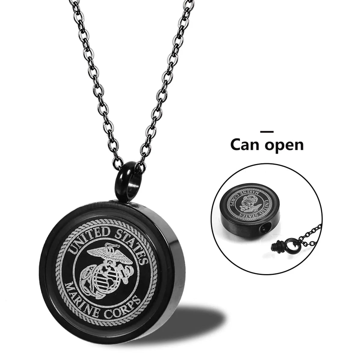 Hip-hop Retro Solid Color Stainless Steel Plating Gold Plated Pendant Necklace