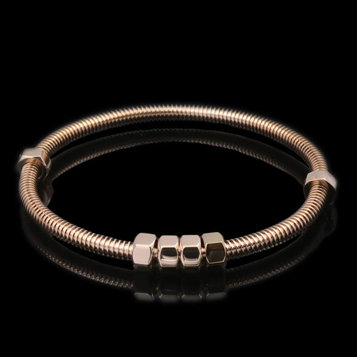 Hip-Hop Retro Solid Color Titanium Steel Bangle In Bulk