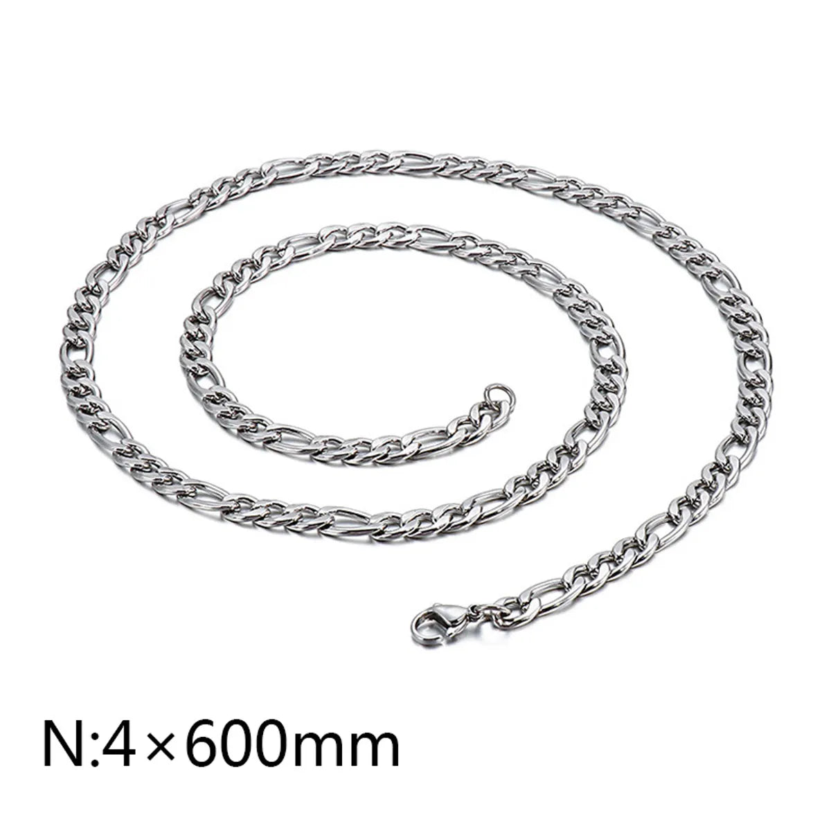 Hip-Hop Retro Solid Color Titanium Steel Chain Men'S Necklace