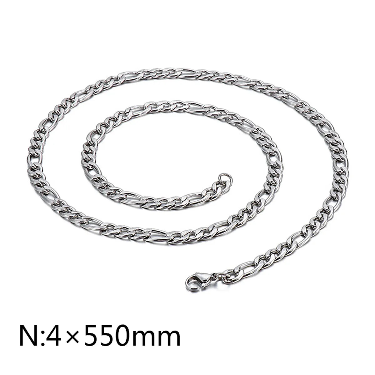 Hip-Hop Retro Solid Color Titanium Steel Chain Men'S Necklace