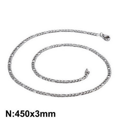 Hip-Hop Retro Solid Color Titanium Steel Chain Men'S Necklace