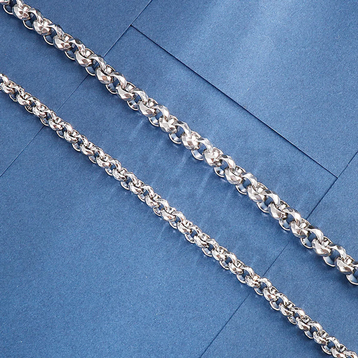 Hip-hop Retro Solid Color Titanium Steel Chain Necklace