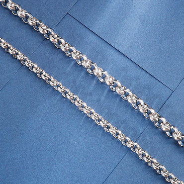 Hip-hop Retro Solid Color Titanium Steel Chain Necklace