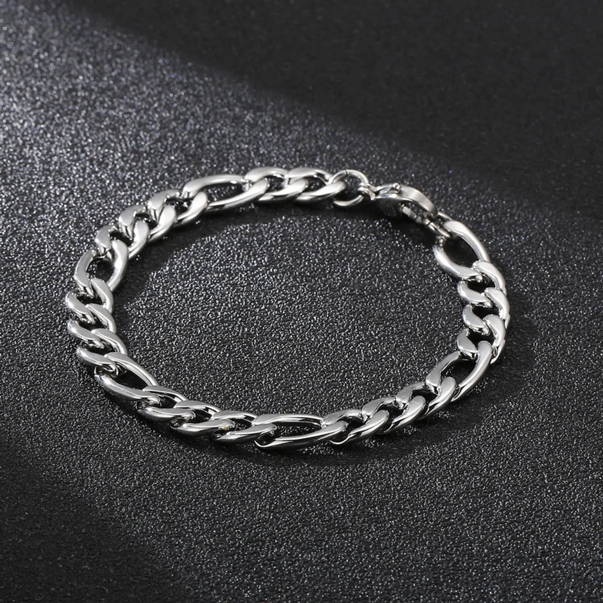 Hip-Hop Retro Solid Color Titanium Steel Men'S Bracelets