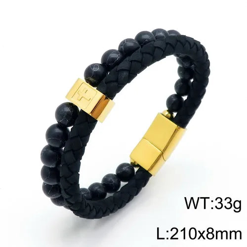 Titanium Steel 18K Gold Plated Hip-Hop Retro Plating Solid Color Bangle