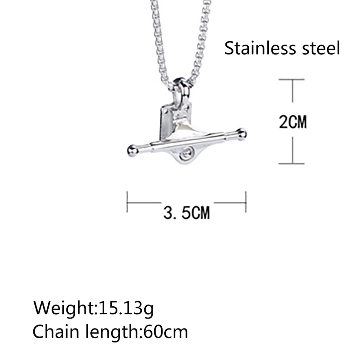 Hip-hop Retro Solid Color Titanium Steel Plating Gold Plated Pendant Necklace