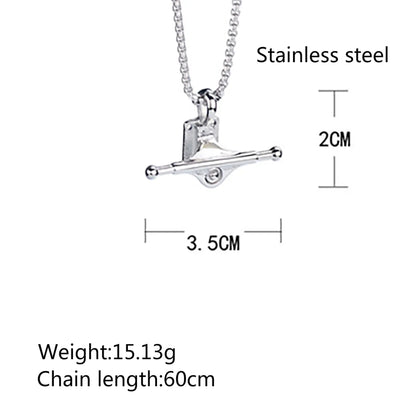 Hip-hop Retro Solid Color Titanium Steel Plating Gold Plated Pendant Necklace