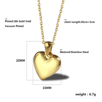 Hip-hop Retro Solid Color Titanium Steel Plating Gold Plated Pendant Necklace