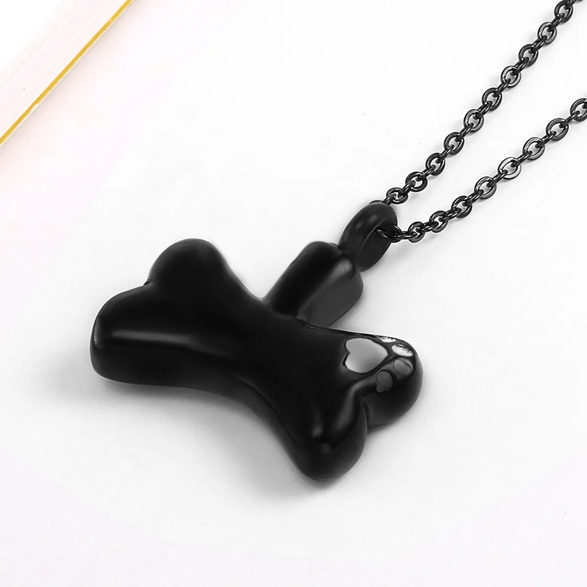 Hip-hop Retro Solid Color Titanium Steel Plating Gold Plated Pendant Necklace