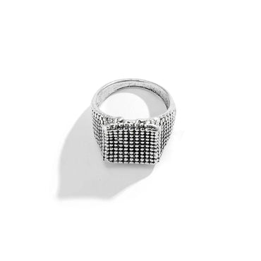 Hip-Hop Retro Square Alloy Men'S Rings