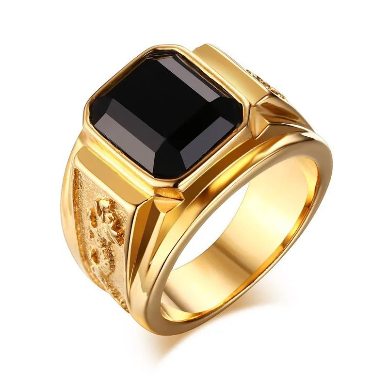 Hip-Hop Retro Square Alloy Plating Unisex Rings