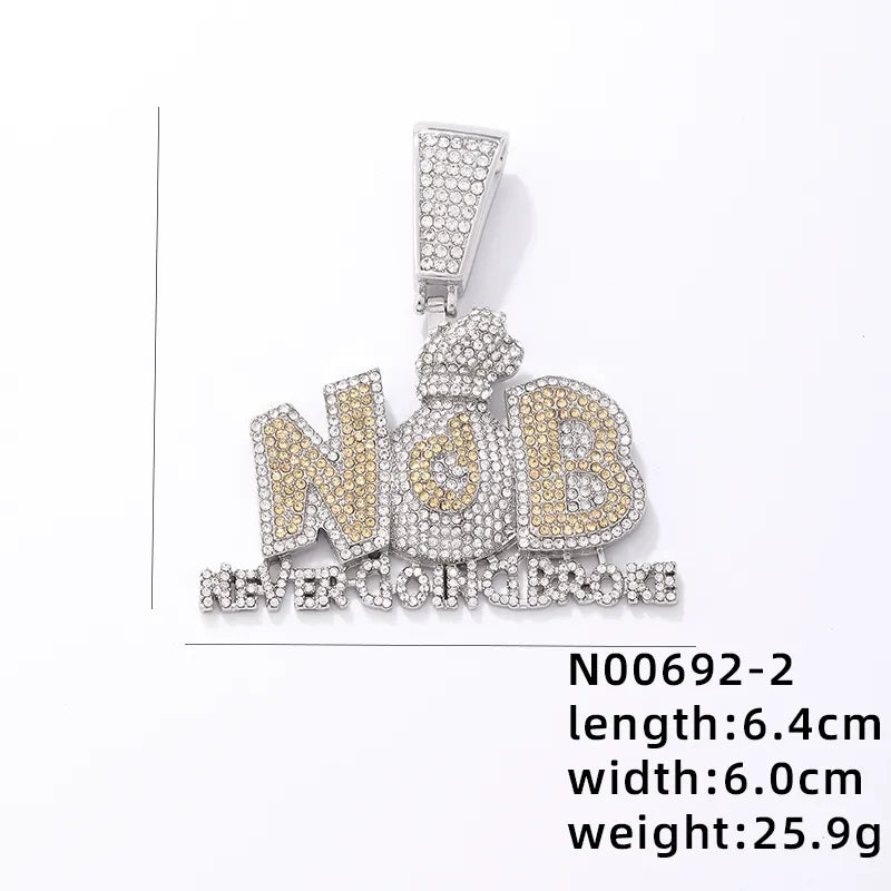 1 Piece 304 Stainless Steel Alloy Copper Rhinestones K Gold Plated Animal Cross Letter