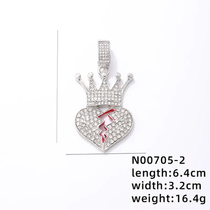 1 Piece 304 Stainless Steel Alloy Copper Rhinestones K Gold Plated Animal Cross Letter