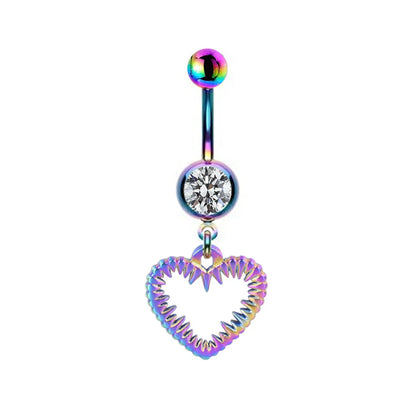 Hip-hop Rock Animal Starry Sky Moon Stainless Steel Alloy White Gold Plated Rhinestones Belly Ring In Bulk