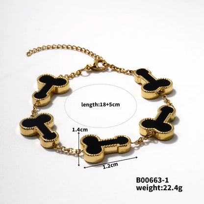 Hip-Hop Rock Artistic Geometric 304 Stainless Steel K Gold Plated Bracelets In Bulk