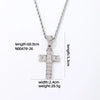 Hip-Hop Rock Cross Stainless Steel Alloy Plating Inlay Zircon K Gold Plated Rhodium Plated Men'S Pendant Necklace