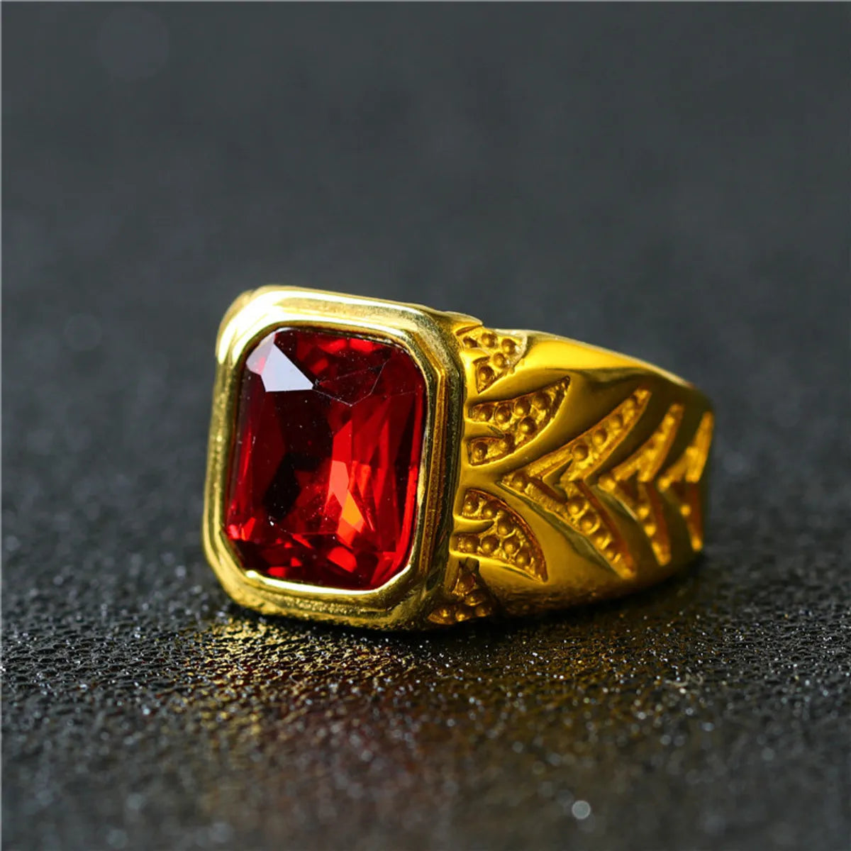 Hip-Hop Rock Geometric Alloy Plating Men'S Rings