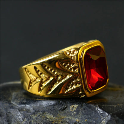 Hip-Hop Rock Geometric Alloy Plating Men'S Rings