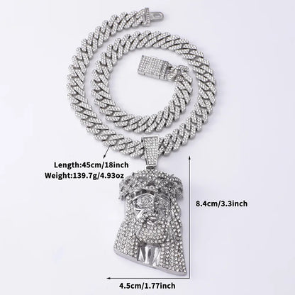 Hip-Hop Rock Human Jesus Alloy Unisex Pendant Necklace